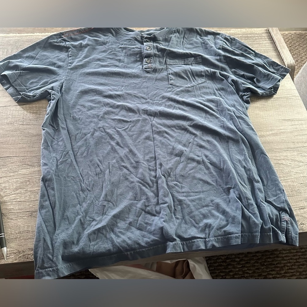 Colours Alexander Julian Organic Collection Blue Shirt Size Large